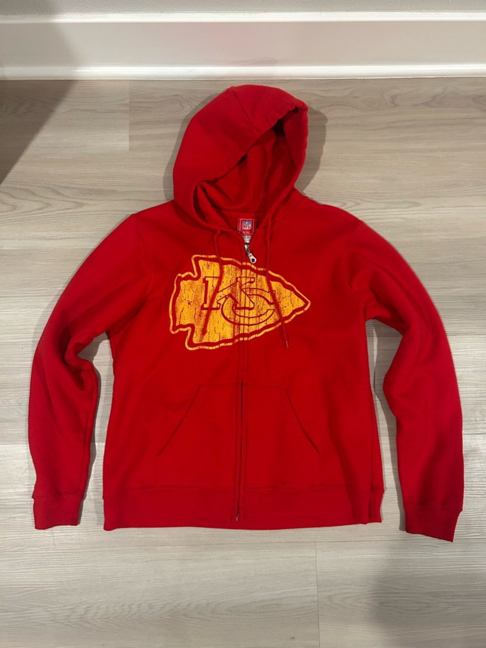Women's NFL For Her Kansas City Chiefs Red Full Zip Hoodie - Size L